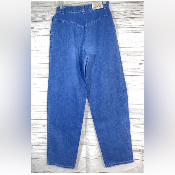 80's Vintage LEVIS womens high waisted pleated front denim blue jeans 28” Waist - Picture 7 of 12